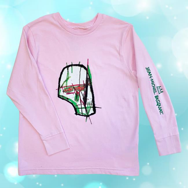 Official The Brant Foundation x Rome Pays Off Jean-Michel Basquiat Skull Longsleeve Pink BrantFoundation