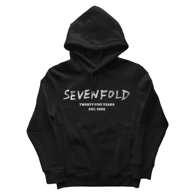 Official Avenged Sevenfold Apparel Merch Sevenfold 25th Anniversary LS Hoodie A7X World