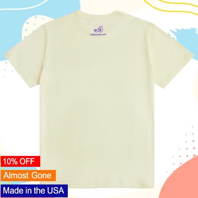Official Clooless Merch Core Bubble Brain New Shirt - Cream