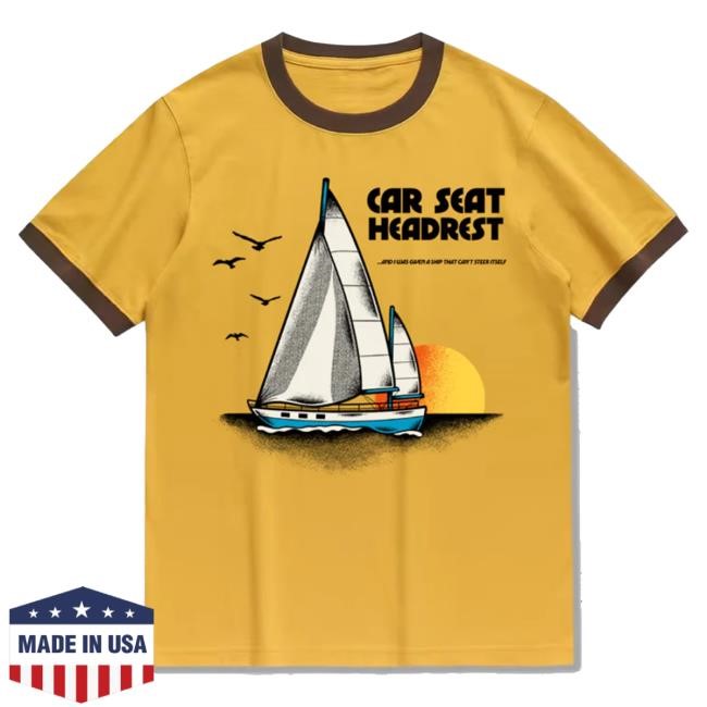 Official Car Seat Headrest Merch Ballad of Costa Concordia Vintage Ringer Tee Shirt New
