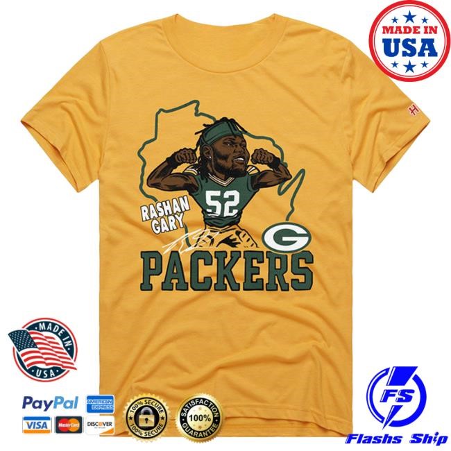 Official Green Bay Clothing Packers Homage #52 Gary Big Flex Tshirt GreenBay