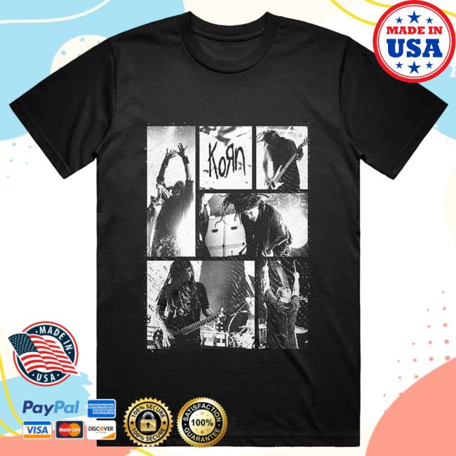 Official Rockabilia Merch Korn Blocks Slim Fit Tee Shirt