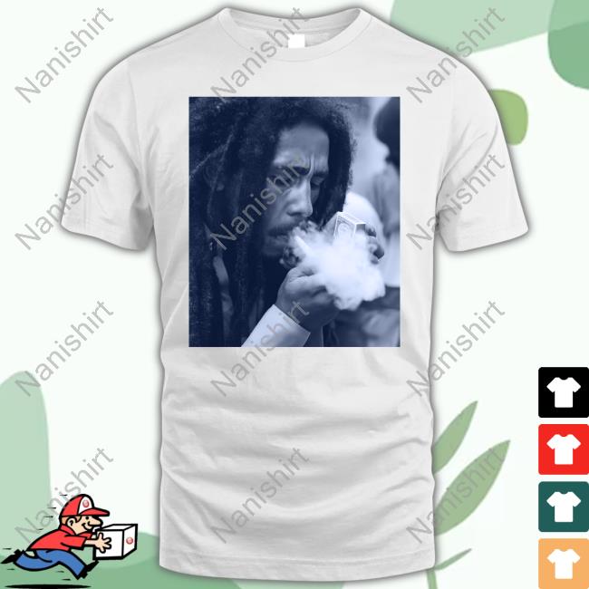 Bob Marley Smoking Long Sleeve T Shirt