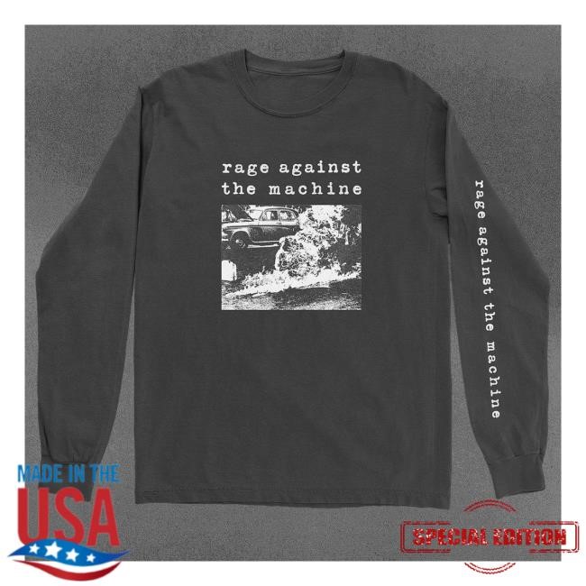 Rage Merch Store Self-Immolation Women's Long Sleeve Tee Rage Against The Machine Bentley Clothing Shop Apparel