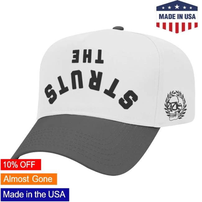Official The Struts Upside Down Text Cap - White Official The Struts Store Shop Upside Down Text Hat - White