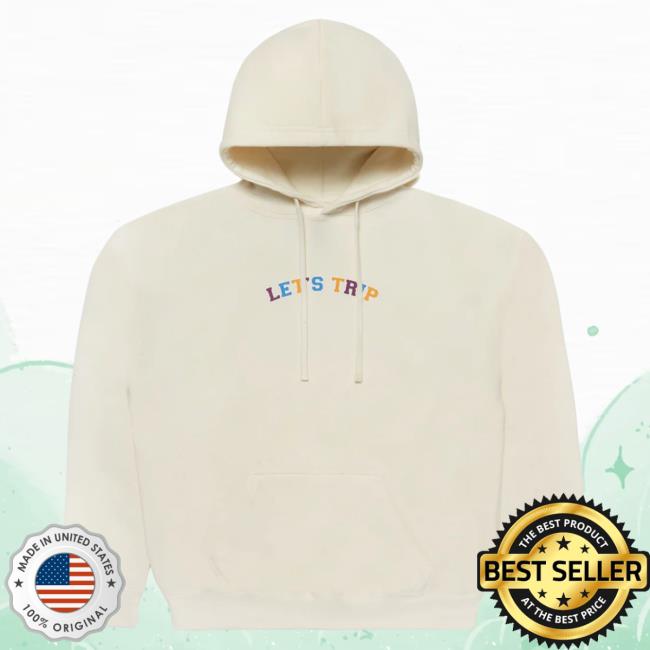 Official Sturniolo Triplets Merch Let's Trip Arch Tour Hooded Sweatshirt Cream Sturniolo Triplets Clothing Shop Sturnioloclothing