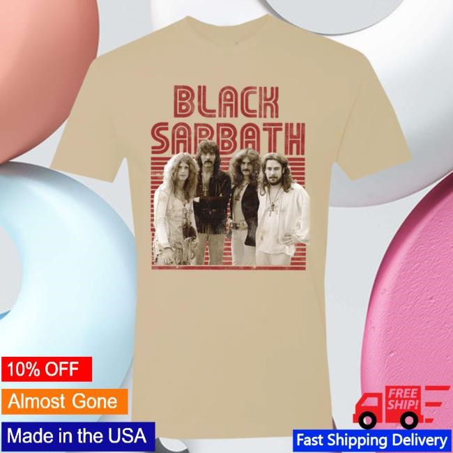Black Sadbath Black Sabbath Red Stripe Graphic Top Shirt