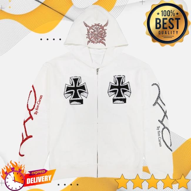 Official Ken Carson Merch Store Shop Ken Carson XMan Black Zip Pullover Hoodie KenCarson