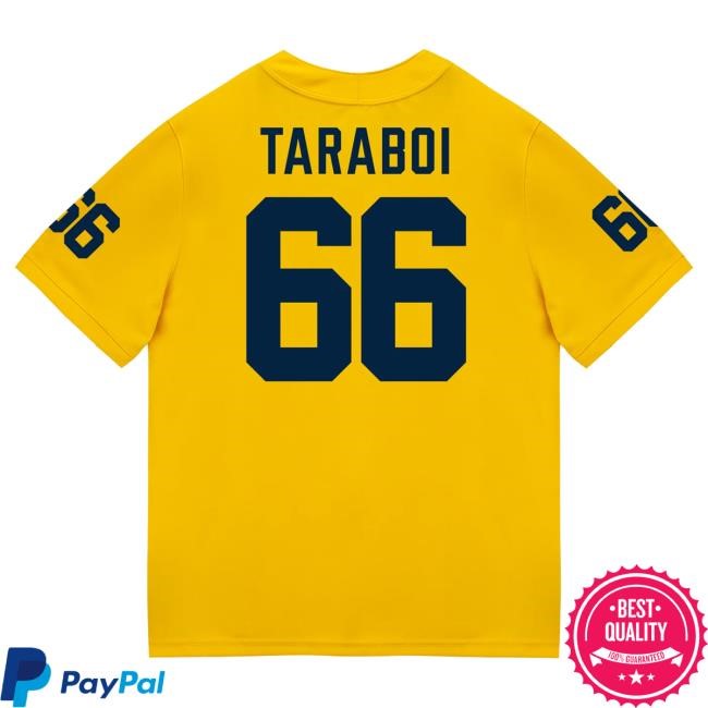The M Den Michigan Wolverines #66 Dan Taraboi Student Athlete Maize Football Jersey New Shirt