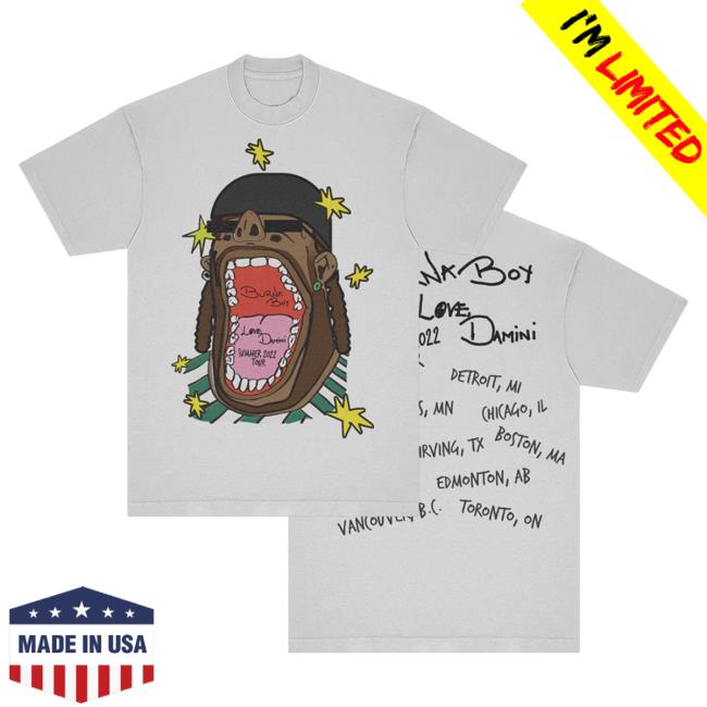 Official Burna Boy Merch Store Burna Boy Caricature Summer 2022 Tshirt Burnaboy