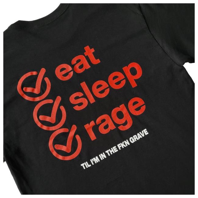 Official Kt8 Merch Ray Volpe - Eat Sleep Rage - Black Tshirt