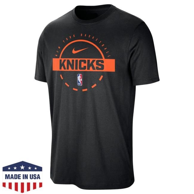 Official Madison Square Garden New York Knicks Nike Knicks On Court 25-26 Practice Black Club Crew Neck MSG Shop