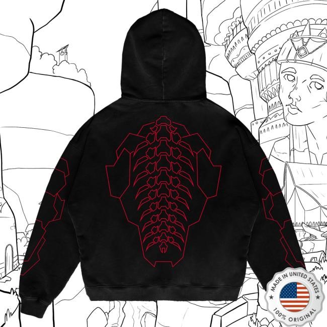 Street Ready Cloudeelle Cyberspine Red Hoodie Style