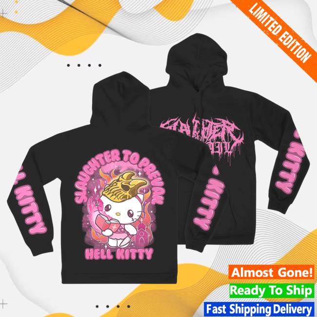Official Slaughter To Prevail Metal Rising Merch Store Slaughter To Prevail - Hell Kitty Black Sweatshirts Risingmerch