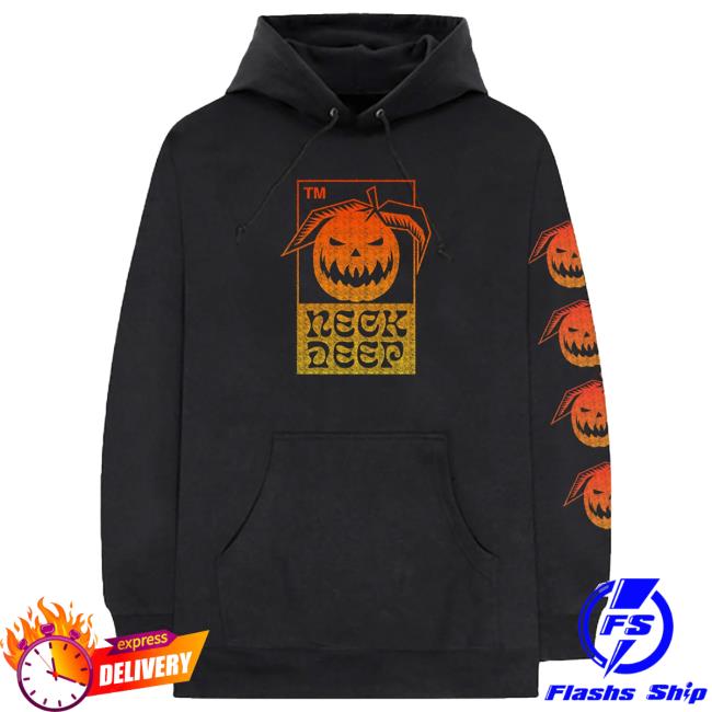 Official Neck Deep Merch Store NeckDeep Pumpkin Black Crew neck