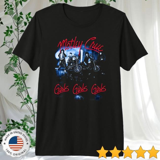 Mötley Crüe - Girls Girls Tracklist Long Sleeve T-Shirts Motley Crue Official
