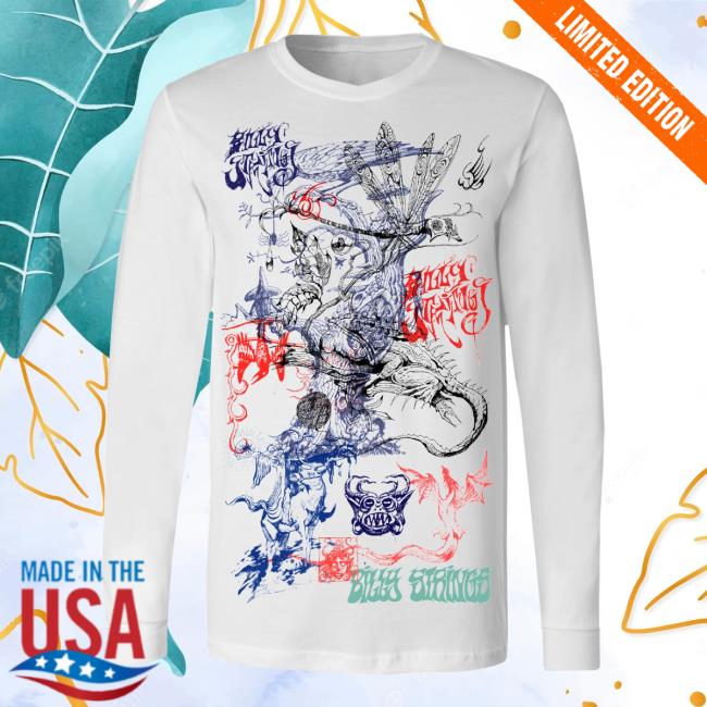 Official Billy Strings Merch Store Shop Test Print Long Sleeve Shirt (Maarten Donders)