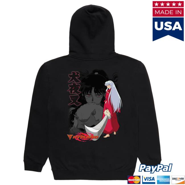 Official Hypland Clothing Merch Store Hypland Inuyasha Flame Pullover Sweatshirt (Black)