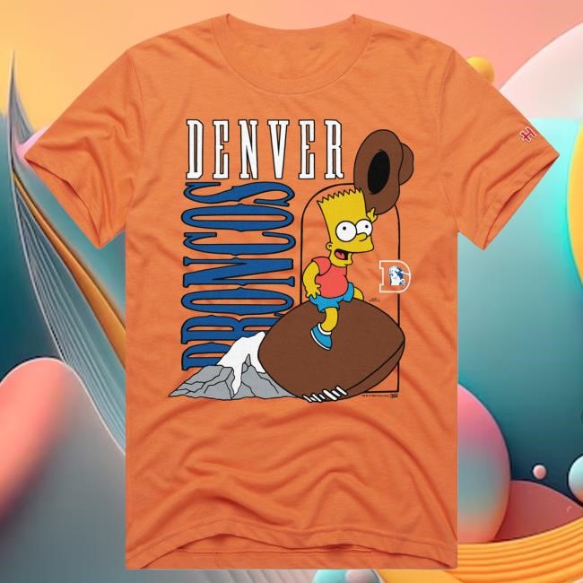 Official Denver Broncos Homage x The Simpsons Youth T Shirt - Orange