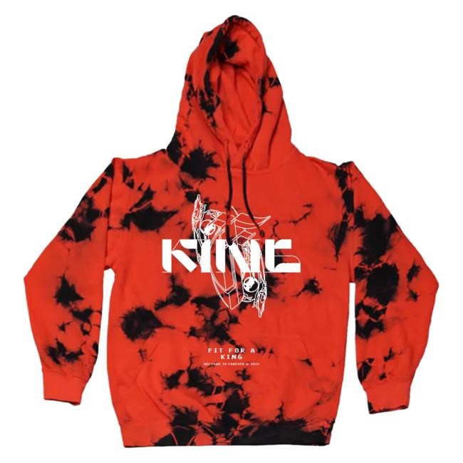 Fit For A King Welcome to Forever Tie Dye Hooded Sweatshirt - Red