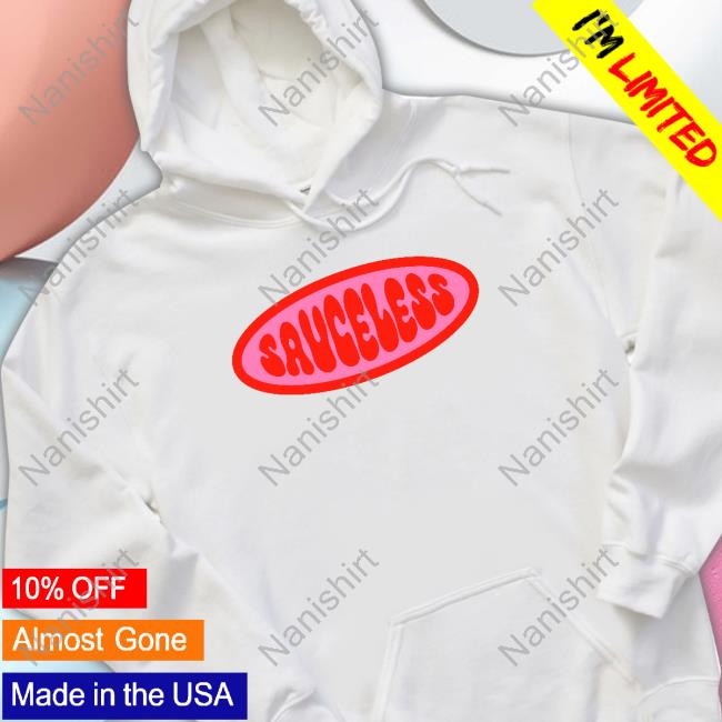 Official Dimzinc Merch Sauceless White Tee Shirt Amelia Dimoldenberg