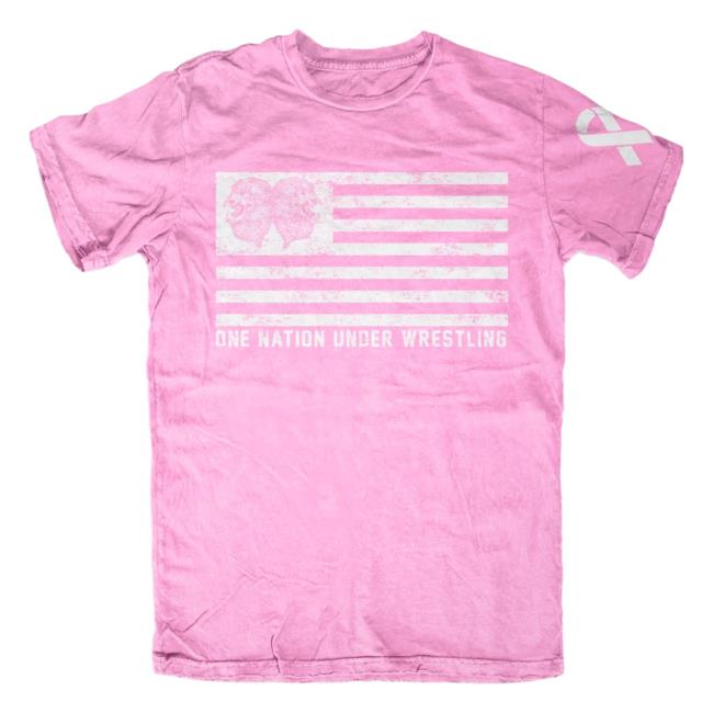 Official Black And Brave One Nation Under Wrestling - Limited Edition Pink Shirt 2023