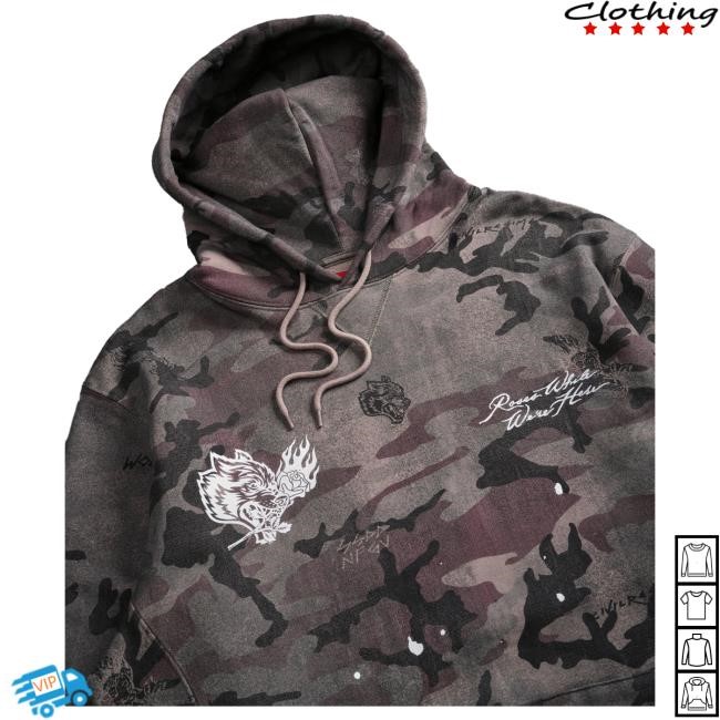 Official Darc Sport Merch Store Shop Darcsport Roses While We're Here "Wyoming" Unisex Hood in Blooming Woodland Camo Darc Sport Apparel Clothing