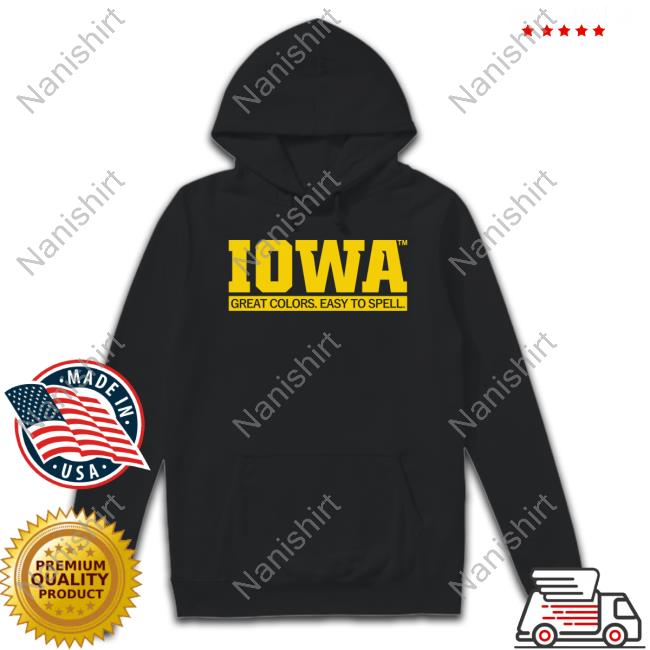 Official Iowa Great Colors Easy To Spell Crew Sweatshirt
