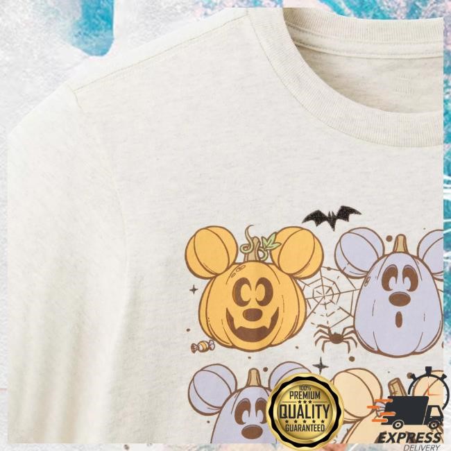 Official Disney Shop Mickey Mouse Jack-o'-Lantern Shirt for Women Official Disney Mickey Mouse Jack-o'-Lantern Shirts for Women