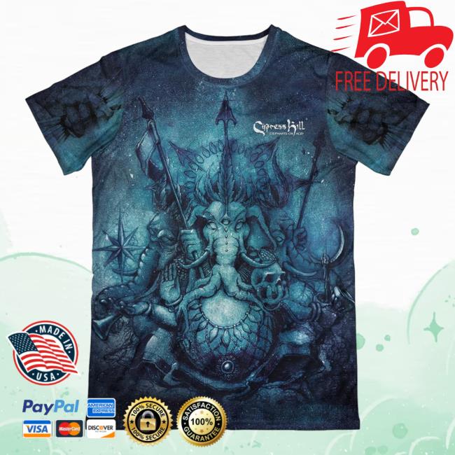 Official Cypress Hill Merch Cypress Hill Elephants on Acid All Over Print New Shirt CypressHill Aop
