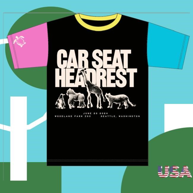 Woodland Park Zoo Animal Colorblock New Shirt Car Seat Headrest