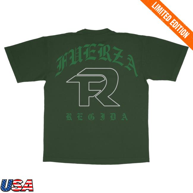 Official Fuerza Regida Merch Store Fuerza Regida Outline Fr - Green S/S Popover Shirt Fuerza Regida Clothing Shop FuerzaRegida