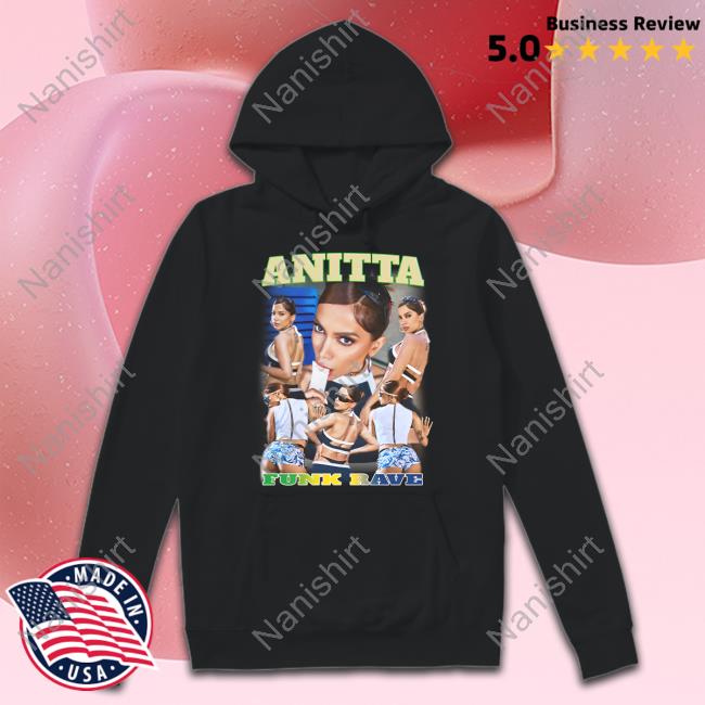 Official Anitta Funk Rave Collage T-Shirt Universal Music Brasil