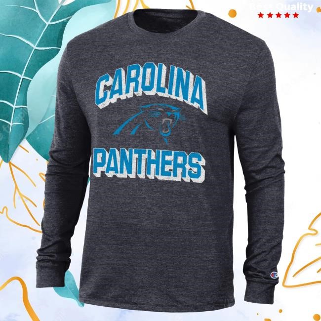 Carolina Panthers Champion NFL Football Stadium Tri-Blend Long Sleeve Champion NFL Football Carolina Panthers Stadium Long Sleeve Tee