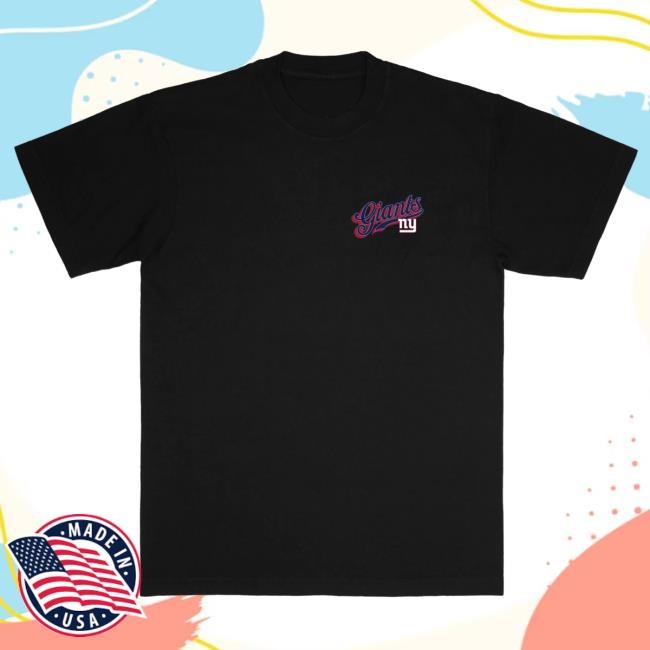 Official Born X Raised + Giants Pro Script Tee: Black NFL 2025 Kickoff