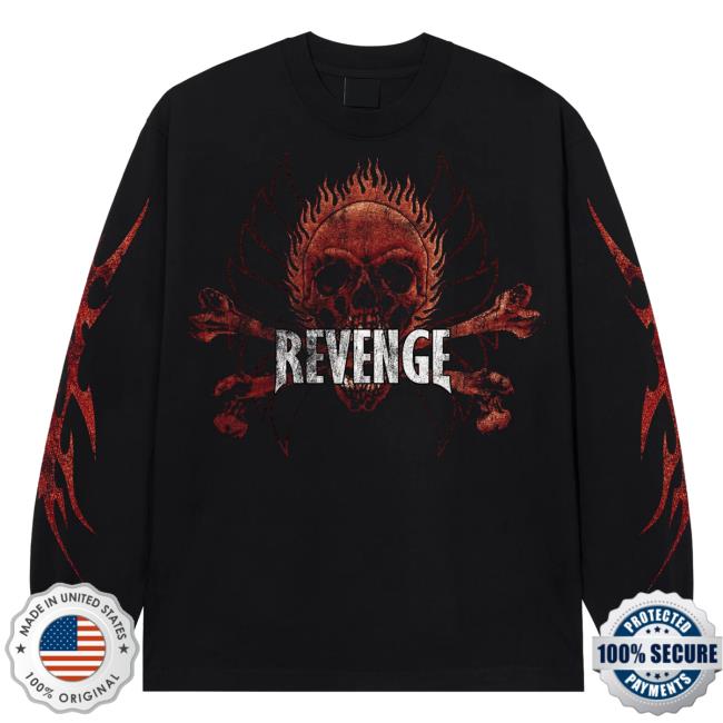 Official Revenge Flame Crossbones Long Sleeve Shirt