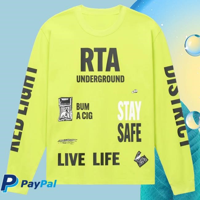 Official Rta Brand Lawrence Long Sleeve Tees | Neon Rta Underground