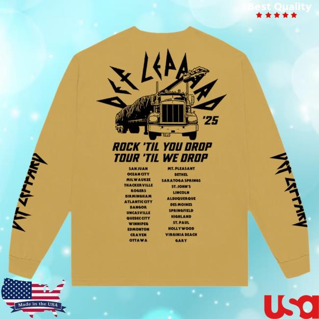 Official Def Leppard Merch Summer Tour 2025 Long Sleeve
