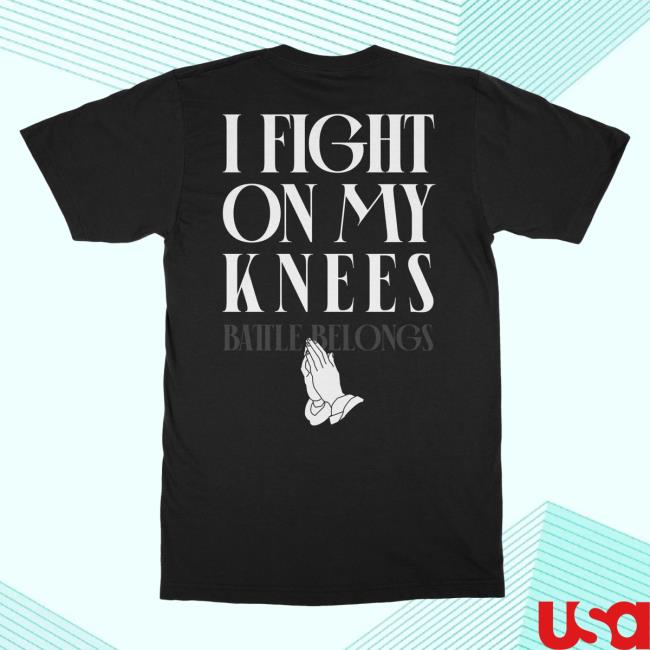 Official Phil Wickham Merch Store Shop I Fight On My Knees - Hot Shirt (Black) PhilWickham