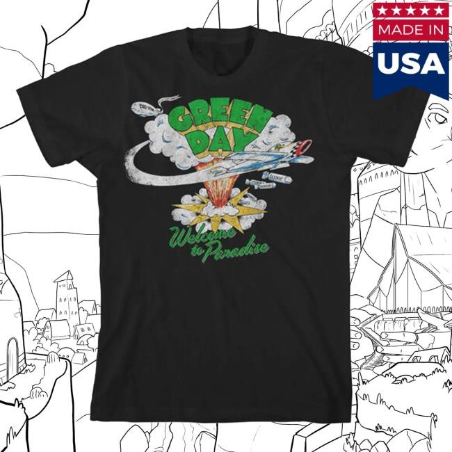 Official Green Day Apparel Store Welcome To Paradise New T-Shirt Green Day
