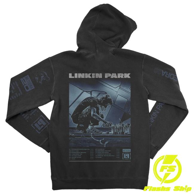 Official Linkin Park Merch Store Logo Tilt Washed Black Crewneck Sweatshirt LinkinPark Apparel Clothing Shop