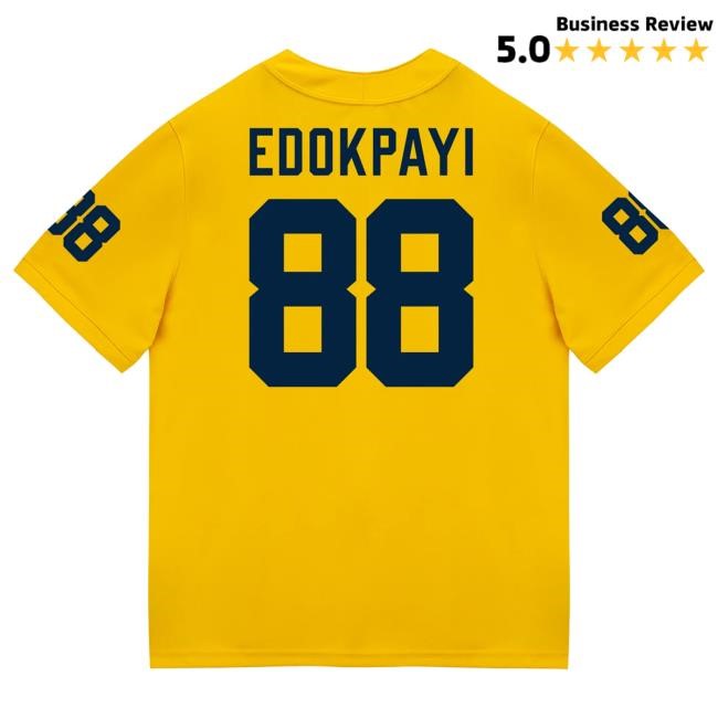 Michigan Wolverines #88 Lugard Edokpayi Student Athlete Maize Football Jersey Shirts The M Den Shop Official