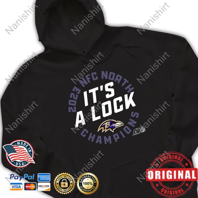 Official Baltimore Ravens 2023 Afc North Division Champions Locker Room Trophy Collection T-Shirt
