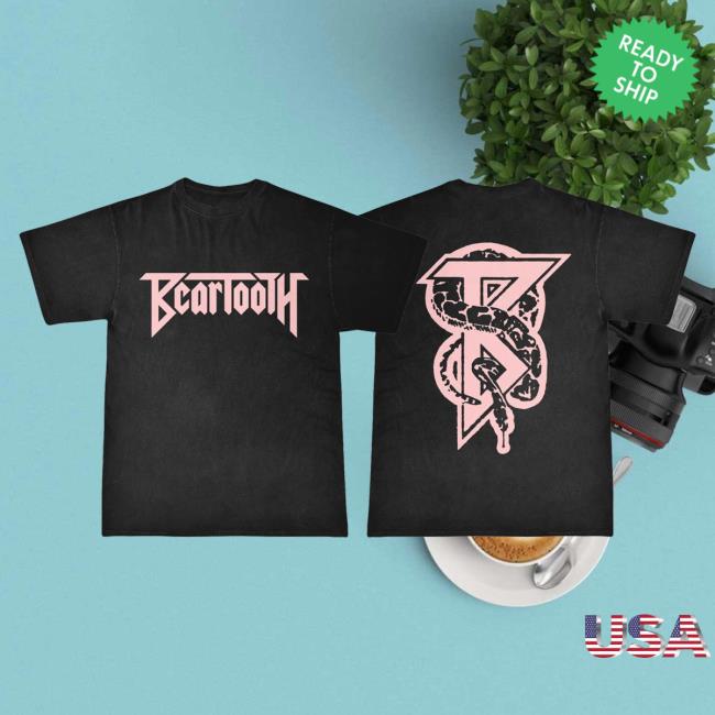 Official Beartooth Band Clothing Beartooth Clothing Beartooth Snake On My Back Shirts Surface Pink Beartoothband
