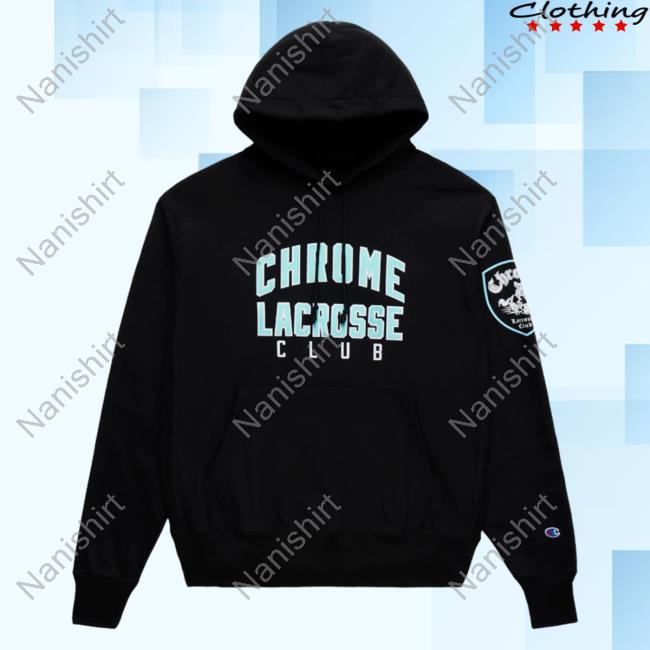 Official Premier Lacrosse League Shop Champion Chrome Lacrosse Throwback Reverse Weave Hoodie Sweatshirts Black
