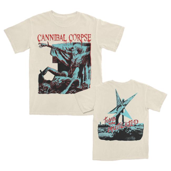 Official Kings Road Merch Store Cannibal Corpse Tomb Of The Mutilated Bootleg Top Shirt (Ivory) Kings Road Shop CannibalCorpse